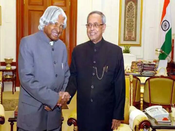 பிரணாப் முகர்ஜி - அப்துல்கலாம் சந்திப்பின்போது
