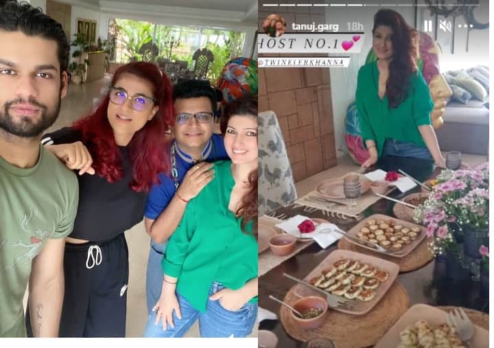 Akshay and twinkle khanna lunch with tahira kashyap and karan kapadia Twinkle Khanna: अक्षय-ट्विंकल खन्ना के घर लंच पर पहुंचे ताहिरा कश्यप, तनुज और करण कपाड़िया