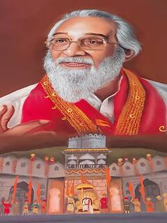 शिवशाहिर बाबासाहेब पुरंदरे यांच्या शंभरीनिमित्त पुण्यात साकारली महारांगोळी