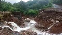 Pune : मुळशीच्या वळणे गावाजवळचा रस्ता वाहून गेला; डोंगर पोखरणाऱ्या 'उंदरांची' पोलखोल