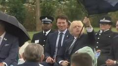Viral Video: When Britain PM Borris Johnson struggled with an umbrella