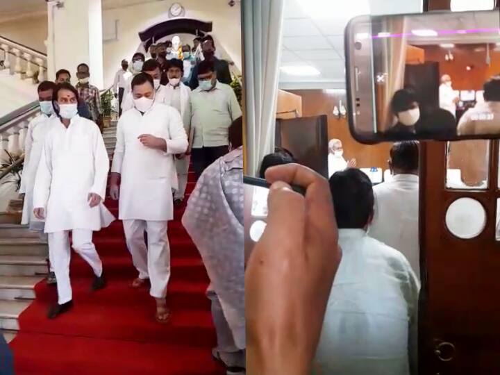 Bihar Politics Tejashwi Yadav arrived to meet the CM Nitish kumar will talk on matter of caste based census ann बिहारः नीतीश कुमार से मिलने पहुंचे तेजस्वी यादव, दोनों ने हाथ जोड़कर किया एक-दूसरे का स्वागत