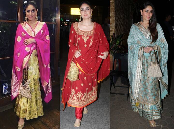 इसमें कोई शक नहीं कि करीना कपूर खान बॉलीवुड की असली फैशनिष्टा में से एक हैं.वह कुछ भी पहनें, वह फैशन हो जाता है. उनकी वार्डरोब में कैजुअल आउटिंग के लिए ड्रेसेस से लेकर काफ्तान तक शामिल होते हैं. वहीं फेस्टिव मूड के लिए करीना एक से बढ़कर एक इंडियन अटायर जैसे सूट, अनारकली, साड़ी और लहंगे पहनना पसंद करती हैं.  आप भी करीना से इंस्पिरेशन लेकर आने वाले फेस्टिव सीज़न में चमक सकती हैं और अपनी खूबसूरती में चार चांद लगा सकती हैं.