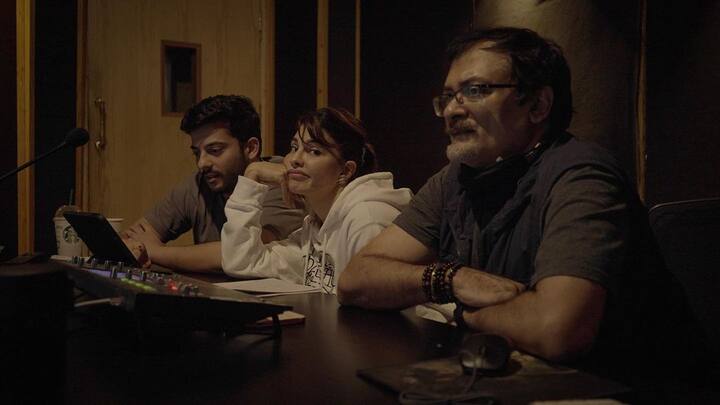 Jacqueline Fernandez has commenced dubbing for her upcoming film 'Attack', which also stars John Abraham. She shared a glimpse of the same on her official Instagram handle.