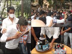 PICS: Boy Draws Birthday Boy Sonu Sood's Painting Using Tongue; Social Distancing Goes For A Toss As Fans Throng Outside His House