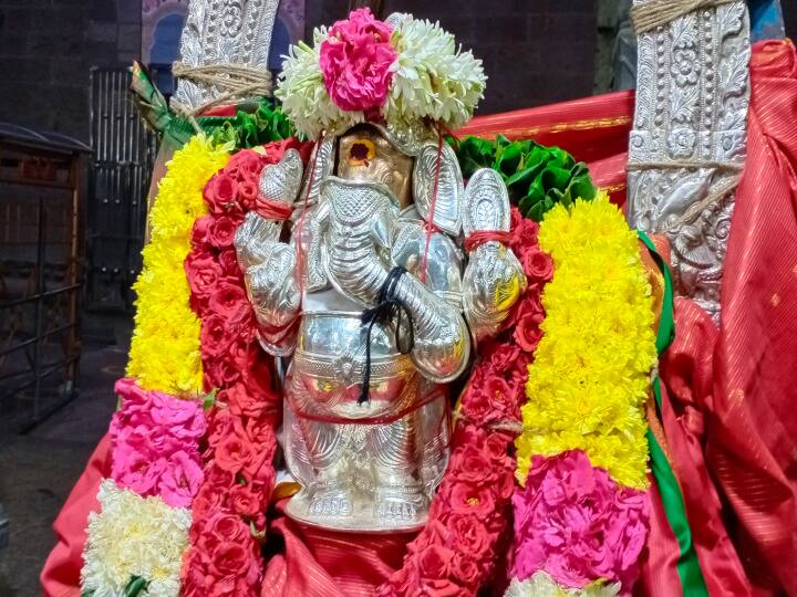 வெள்ளி கவச உடையில் விநாயகர்