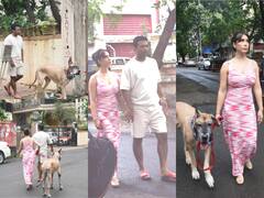 Kim Sharma-Leander Paes Walk Hand-In-Hand As They Take Pet Dog Out For A Walk; See Pics