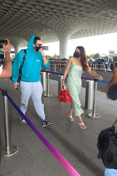 IN PICS: Jasmin Bhasin Looks Stunning In A Slip Dress At The Airport With Boyfriend Aly Goni; Lovebirds Make A Stylish Couple