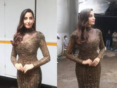 परी हूं मैः फिश कट बॉडीकॉन गाउन में Nora Fatehi का दिखा स्टनिंग अवतार, देखें तस्वीरें
