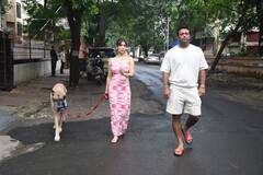Kim Sharma-Leander Paes Walk Hand-In-Hand As They Take Pet Dog Out For A Walk; See Pics
