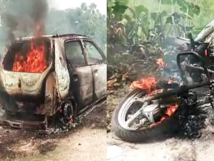 violent clash between two sides in samastipur for land dispute many rounds fired villagers burnt car and bike ann समस्तीपुर में भूमि विवाद में दो पक्षों के बीच हिंसक झड़प, लाठी-डंडे चले, कई राउंड की गई फायरिंग