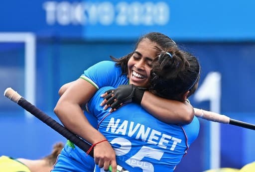 Gurjit Kaur scored the only goal for India, also her maiden goal in the Olympics. The Indian team dominated the Aussies by showcasing remarkable attacking play throughout the match. The Indian team, led by captain Rani Rampal, made it to the quarter-finals of the Olympic Games for the first time in 41 years.  Photo Courtesy: AFP
