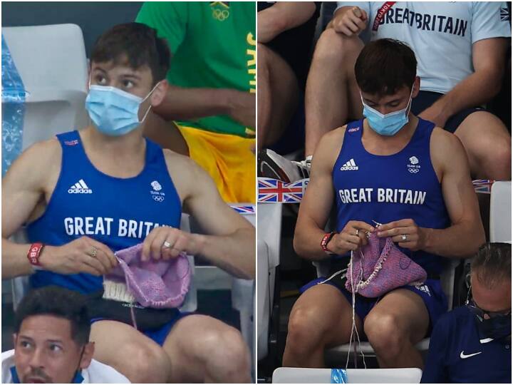 UK Gold Medalist Tom Daley Knitting Viral Video In Stands During Tokyo Olympics 2020 Watch: Gold Medalist Tom Daley Spotted Knitting In Stands During Olympics; Video Goes Viral