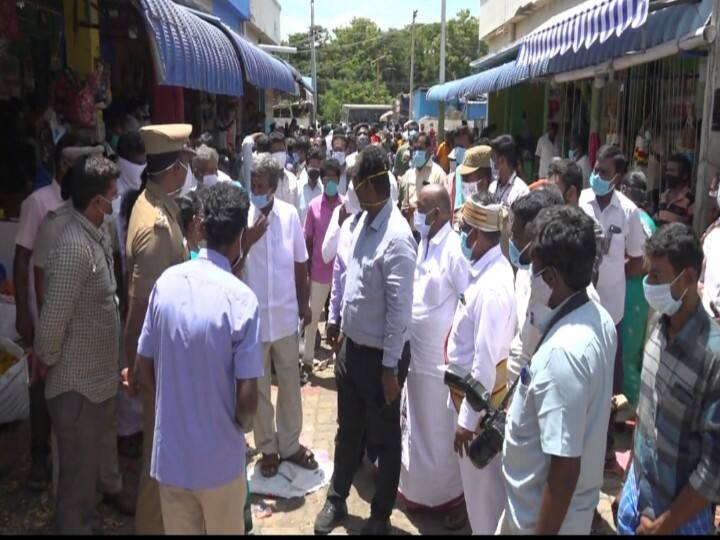 Madurai flower market closed for violating Corona rules கொரோனா விதிமுறை.. மதுரை பூ மார்கெட்டை தற்காலிகமாக மூட உத்தரவிட்ட ஆட்சியர்!