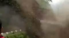 Huge chunk of Sirmaur mountain crumbles within seconds; video goes viral