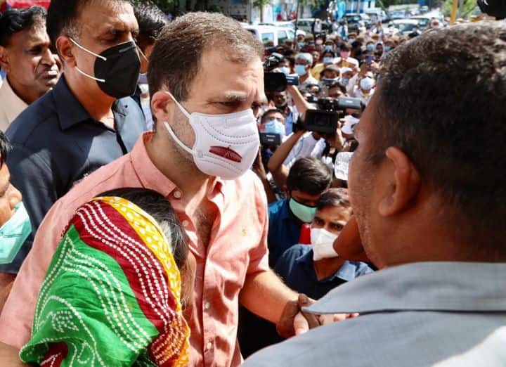 Rahul Gandhi Meets Family Of 9-Yr Old Girl 'Raped, Killed And Forcibly Cremated' In Delhi Rahul Gandhi Meets Family Of 9-Yr Old Girl 'Raped, Killed And Forcibly Cremated' In Delhi