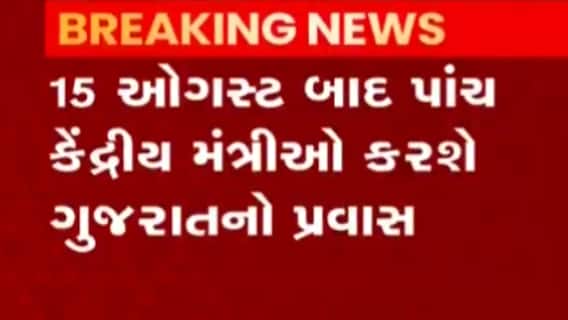 આ પાંચ કેન્દ્રીય મંત્રી 15મી ઓગસ્ટ બાદ આવશે ગુજરાતની મુલાકાતે, જુઓ વીડિયો