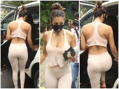 In Pics: वर्कआउट के बाद कुछ इस अंदाज में निकलीं मलाइका अरोड़ा, जब पीछे पलटीं तो...