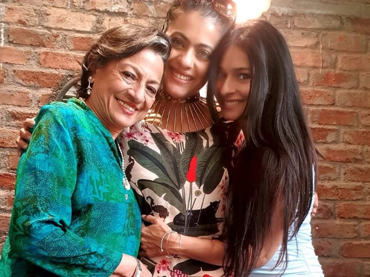 Kajol Shares Pic With Mom Tanuja, Sister Tanishaa Mukerji From Her Pre-Birthday Celebrations Kajol's Pre-Birthday Celebration Was All About Family & Lip-Smacking Food; Actress Shares Pic With Tanuja & Tanishaa