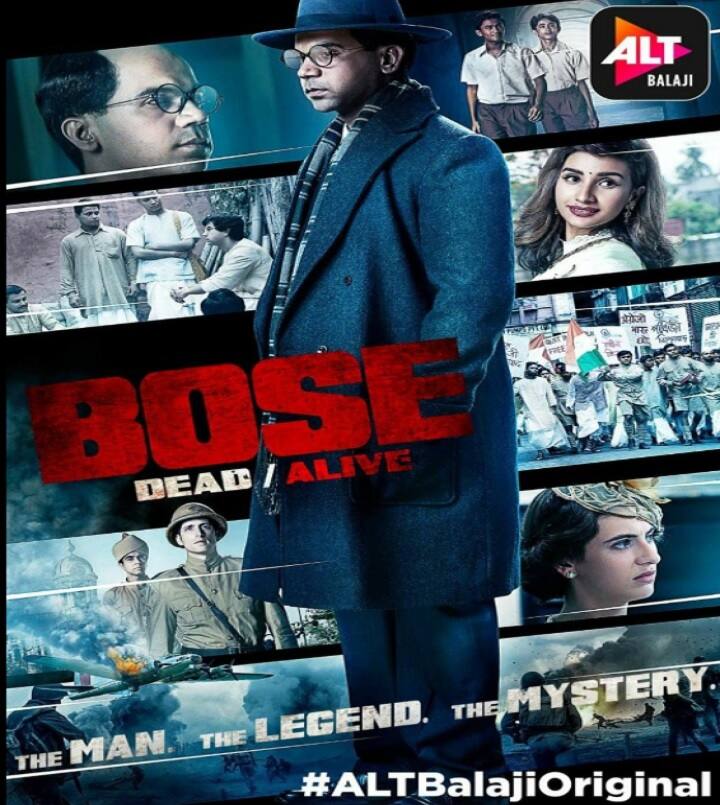 बोस: डेड/अलाइव – यह सीरीज 20 नवंबर 2017 को रिलीज हुई थी. इसमें राजकुमार राव ने सुभाष चंद्र बोस की भूमिका निभाई है. इसमें नवीन कस्तूरिया, एडवर्ड सोनेनब्लिक और अन्ना एडोर भी सहायक भूमिकाओं में हैं.