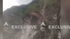 Monsoon 2021: Joshimath में लगातार बारिश से Landslide, JP Power Project के पास दरका पहाड़ |ABP Ganga