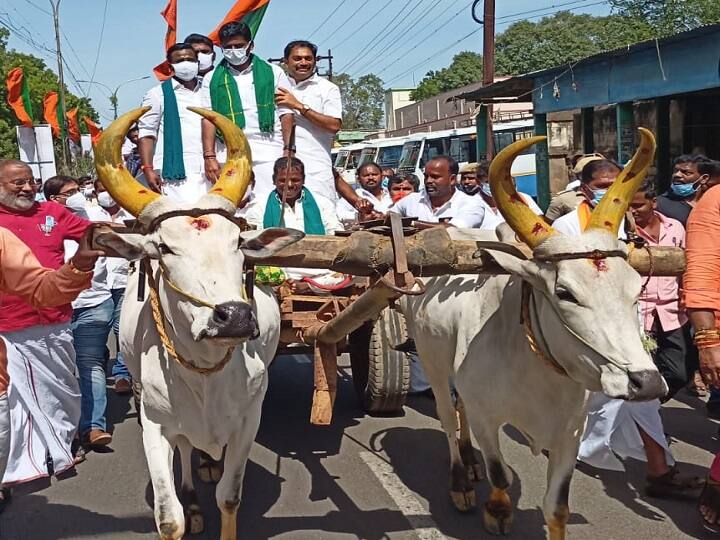 Annamalai started a hunger strike against the Karnataka BJP in Tanjavor TN BJP Protest: கர்நாடக பாஜகவுக்கு எதிராக தஞ்சையில் தடையை மீறி உண்ணாவிரத்தை தொடங்கிய அண்ணாமலை