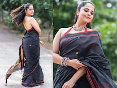 Anasuya Photos: : బ్లాక్ కలర్ శారీలో బ్యాక్ లెస్ ఫోజులు.. మాయ చేస్తోన్న అనసూయ 