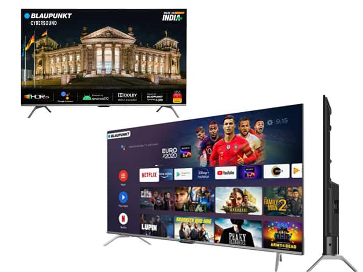 Blaupunkt Cybersound 55 inch Ultra HD LED Smart Android TV with 60W sound best for home use अब घर पर मिलेगा रियल सिनेमा जैसा मजा, आ गया Blaupunkt का खास Ultra HD 55 इंच वाला स्मार्ट टीवी