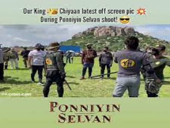 ponniyin selvan update look actor vikram sword practice Ponniyin Selvan | பேக் டு பேக் பொன்னியின் செல்வன் அப்டேட் .. இணையத்தை  கலக்கும் ஷூட்டிங் ஸ்பாட் வீடியோ!