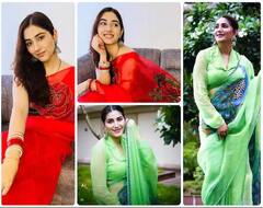 ਲਾਲ ਸਾੜੀ 'ਚ ਨਵੀਂ ਦੁਲਹਨ Disha Parmar ਤੇ ਫਿਰ Sapna Chaudhary ਨੇ ਹਰੀ ਸਾੜ੍ਹੀ ਪਾ ਜਿੱਤਿਆ ਫੈਨਸ ਦਾ ਦਿਲ, ਵੇਖੋ ਤਸਵੀਰਾਂ