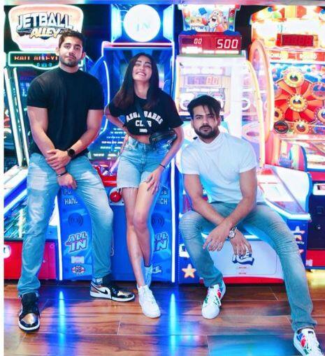 Khatron Ke Khiladi 11's BFF Varun Sood, Sana Makbul and Vishal Aditya Singh recently reunited for a fun-filled day out at a game zone. [pic credit: Instgaram/Varun Sood]