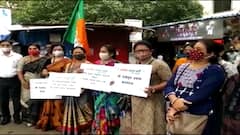 Mumbai BJP Protest : लसीचे दोन डोस घेतलेल्यांसाठी लोकल सुरु करा, मुंबईत भाजपचं आंदोलन ABP Majha