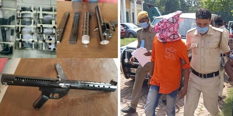 Hooghly Huge cache of arms including Carbine 7mm pistols seized from Bihar Munger man at Dankuni Hooghly: কার্বাইন, ৭ এমএম পিস্তল, কার্তুজ সমেত ডানকুনিতে গ্রেফতার মুঙ্গেরের যুবক