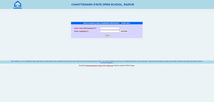 CG SOS 10th Result 2021 Declare sos.cg.nic.in result.cg.nic.in: Check Chattisgarh Open School Class 10 Result CG SOS 10th Result 2021: Chattisgarh Open School Class 10 Result Declared