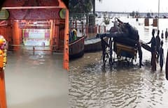UP: Prayagraj में उफान पर गंगा, लेटे हुए Hanuman Mandir तक पहुंचा बाढ़ का पानी | ABP Ganga