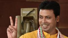 Tripura: ত্রিপুরায় তৃণমূলের বিক্ষোভে আটকাল বিপ্লব দেবের কনভয়