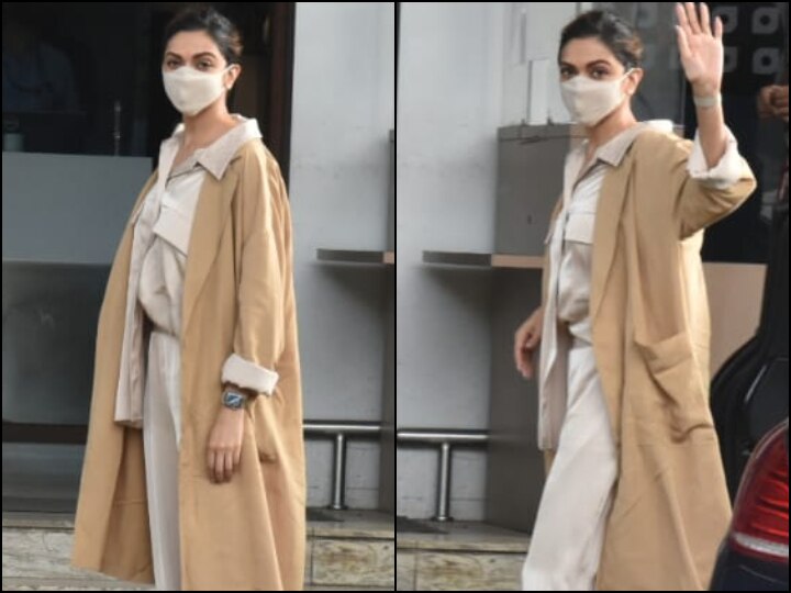 Deepika Padukone amps up her airport look in a tan overcoat