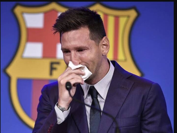 Lionel Messi bids adieu to Barcelona with teary eyes 'இப்படி ஒருநாள் வரும் என ....' - கண்ணீருடன் பார்சிலோனாவில் இருந்து பிரியாவிடைபெற்ற மெஸ்ஸி..
