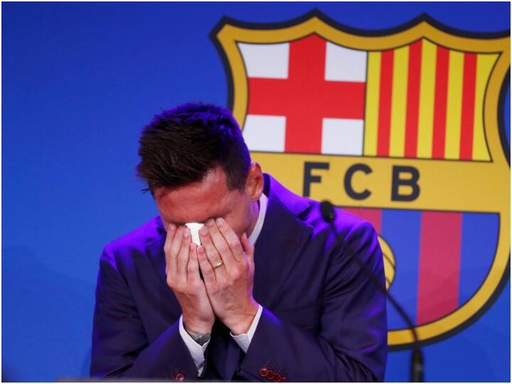 Lionel Messi cried before leaving Barcelona, ​​the star footballer gave this statement with tears, know in details Messi in Tears: बार्सिलोना छोड़ने से पहले रो पड़े लियोनेल मेसी, छलकते आंसू के साथ स्टार फुटबॉलर ने दिया ये बयान