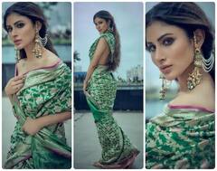 'નાગિન' બનીને તહેલકો મચાવનારી એક્ટ્રેસનો સાડીમાં દેખાયો હૉટ અવતાર, સ્ટાઇલિસ લૂક પર ફેન્સ થયા ફીદા, જુઓ તસવીરો