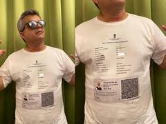 लसीचं प्रमाणपत्र टी शर्टवर छापलं! लोकलनं प्रवास करायचाय तर 'हा' टी शर्ट घाला- फोटो होतोय व्हायरल