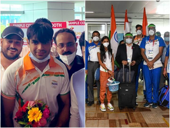 Indian Contingent Athletes Return India After Historic Show In Tokyo Olympics; Check Pics & Videos From Grand Reception ‘We Will Bring More Medals Next Time’, Says Neeraj Chopra As Indian Contingent Returns From Tokyo. Check Pics & Videos From Grand Reception