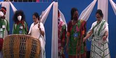 CM Mamata at Adivasi Utsav: আদিবাসী উৎসবে যোগ দিয়ে নাচের তালে পা মেলালেন, ধামসা বাজালেন মুখ্যমন্ত্রী