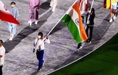 In PICS | Bajrang Punia Hoists Indian Tricolour High During Olympics Closing Ceremony