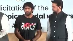 Olympic के विजेताओं का सम्मान, Bajrang Punia बोले- 'अपनी तरफ से बेस्ट किया'