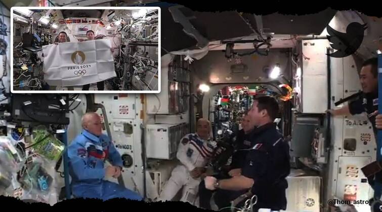 Watch: International Space Station astronauts enjoy space Olympics Watch: అంతరిక్షంలో ఒలింపిక్స్... ఎలా ఆడుతారో చూస్తారా?