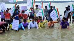 TMC student leaders protest against attack on MP in Tripura