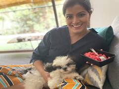 Varalakshmi Sarathkumar pics | வரலட்சுமி  மற்றும் செல்ல நாய் குச்சி.. லேட்டஸ்ட் பிக்ஸ்!