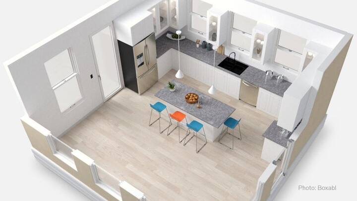 केवळ 50 हजार डॉलर्स किंमतीचे हे घर बॉक्सबल या कंपनीची निर्मिती असून ते कॅसिटा मॉडेलचे आहे. (photo courtesy : Boxabl)