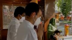 Rahul Gandhi offers prayers at Kheer Bhawani temple in Jammu and Kashmir